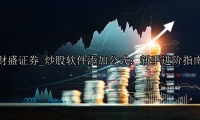 炒股软件添加公式：新手进阶指南